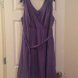 Purple tie dress